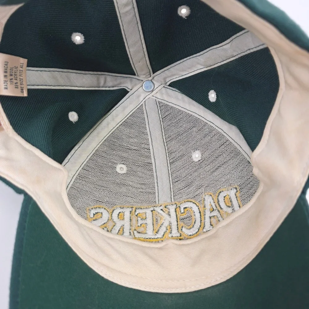 VINTAGE 90S GREEN BAY PACKERS HAT TWINS ENTERPRISES EMBROIDED GREEN NFL SPELLOUT
